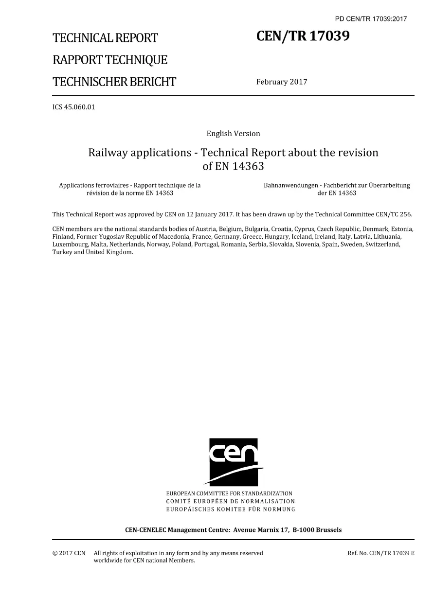 BS PD CEN/TR 17039:2017 BS PD CEN/TR 17039:2017 pdf