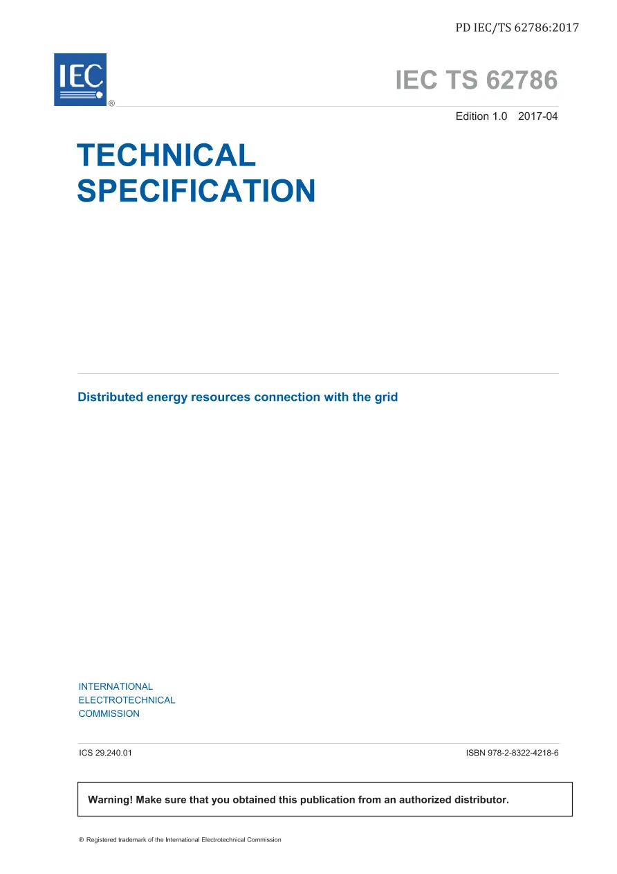 BS PD IEC/TS 62786:2017 BS PD IEC/TS 62786:2017 pdf