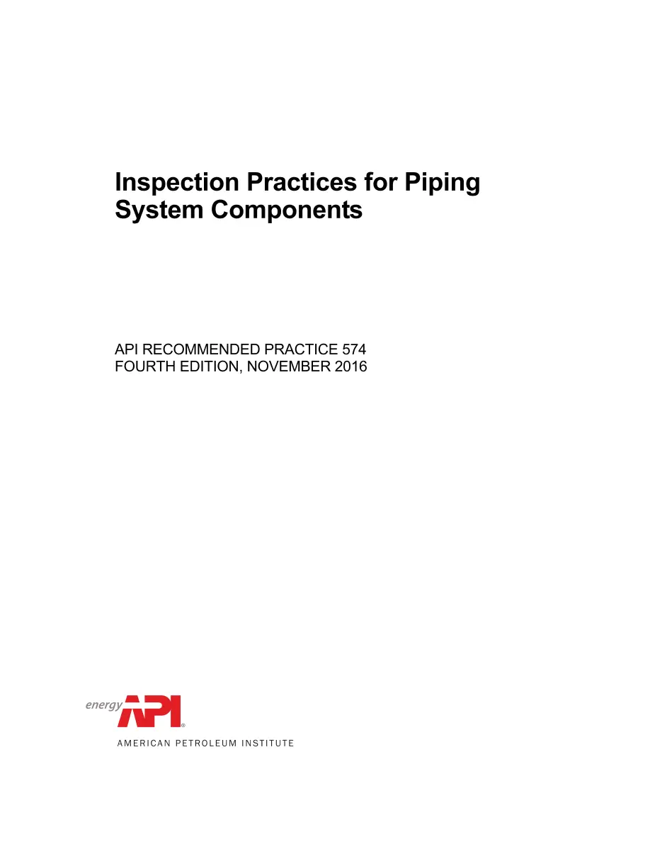 API RP 574 API RP 574 pdf