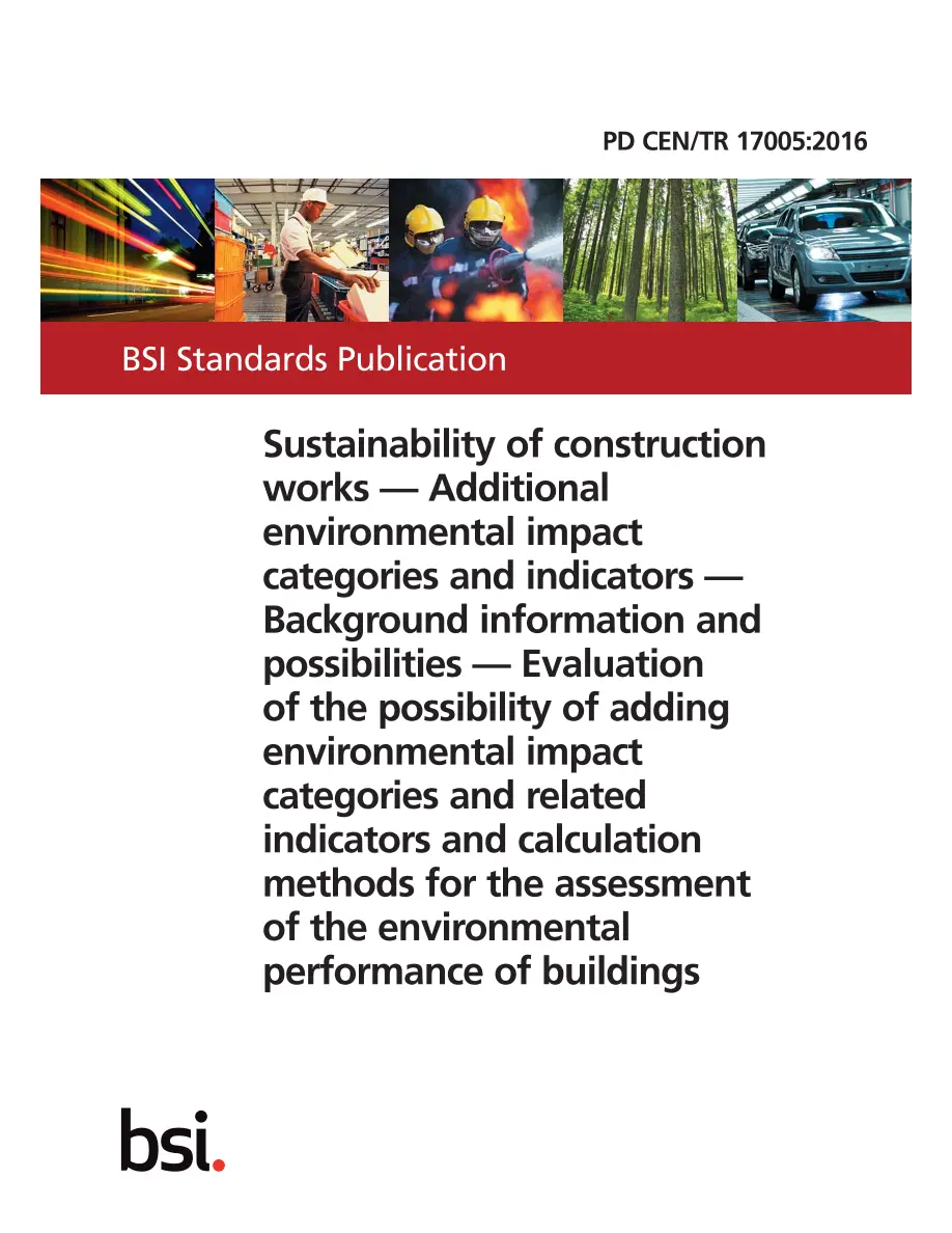 BS PD CEN/TR 17005:2016 BS PD CEN/TR 17005:2016 pdf