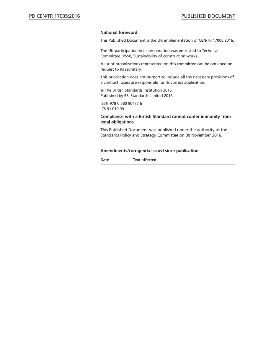 BS PD CEN/TR 17005:2016 BS PD CEN/TR 17005:2016 pdf