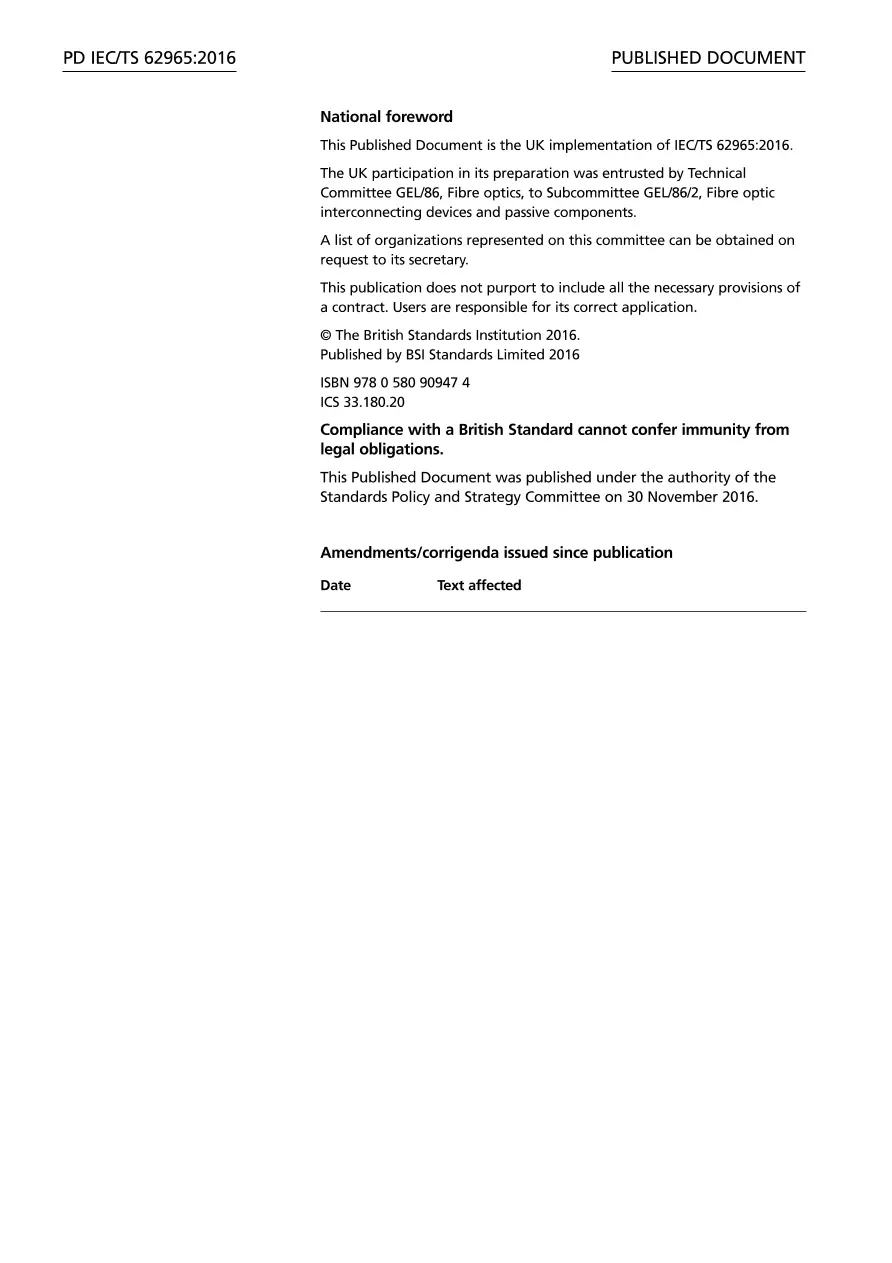 BS PD IEC/TS 62965:2016 BS PD IEC/TS 62965:2016 pdf