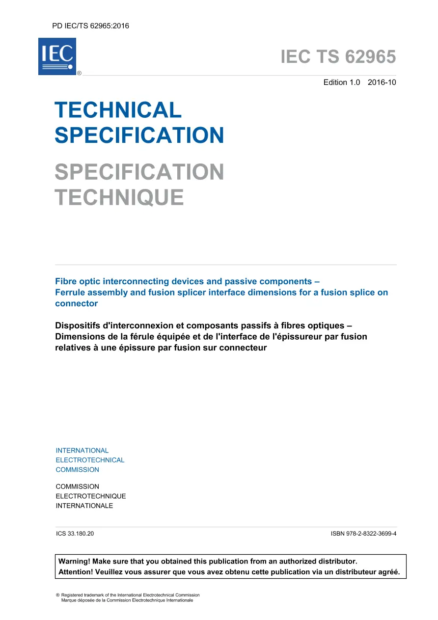 BS PD IEC/TS 62965:2016 BS PD IEC/TS 62965:2016 pdf