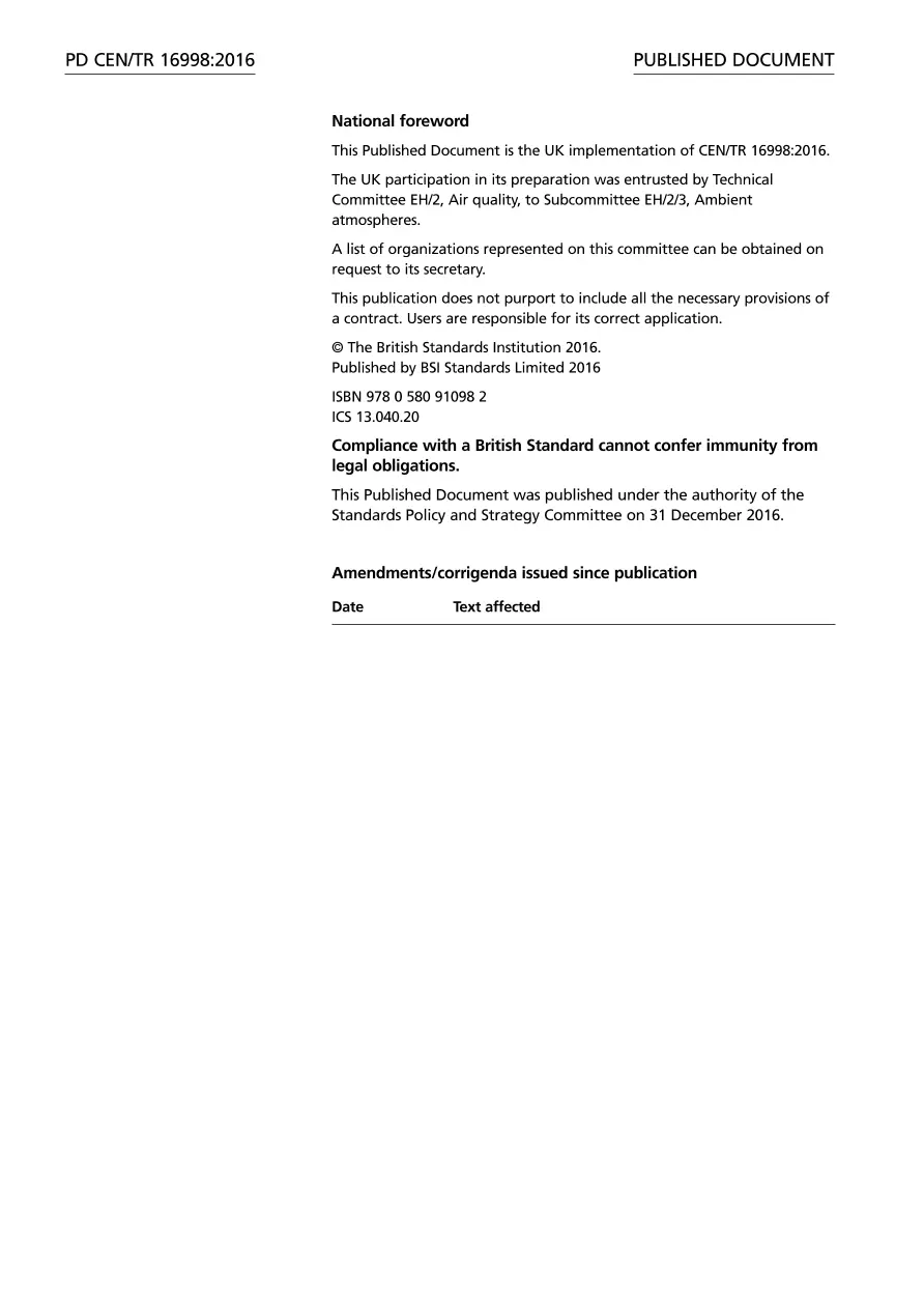 BS PD CEN/TR 16998:2016 BS PD CEN/TR 16998:2016 pdf