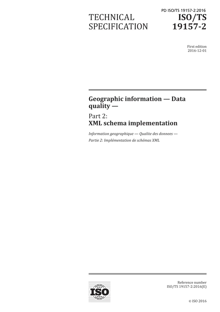 BS PD ISO/TS 19157-2:2016 pdf