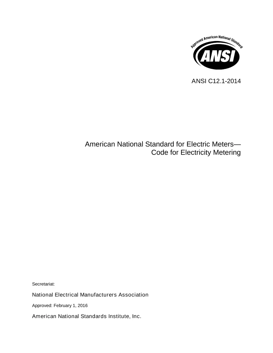 ANSI C12.1-2014 ANSI C12.1-2014 pdf