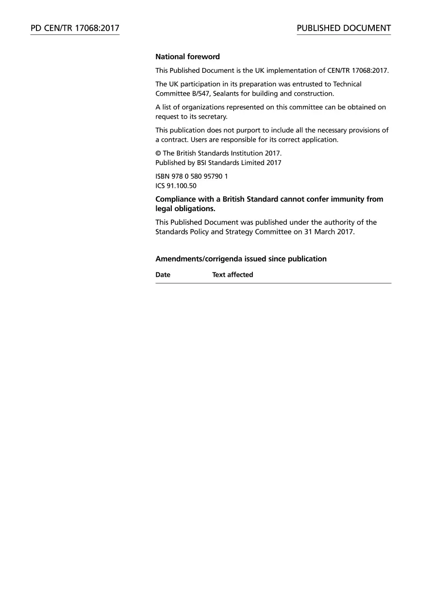 BS PD CEN/TR 17068:2017 BS PD CEN/TR 17068:2017 pdf