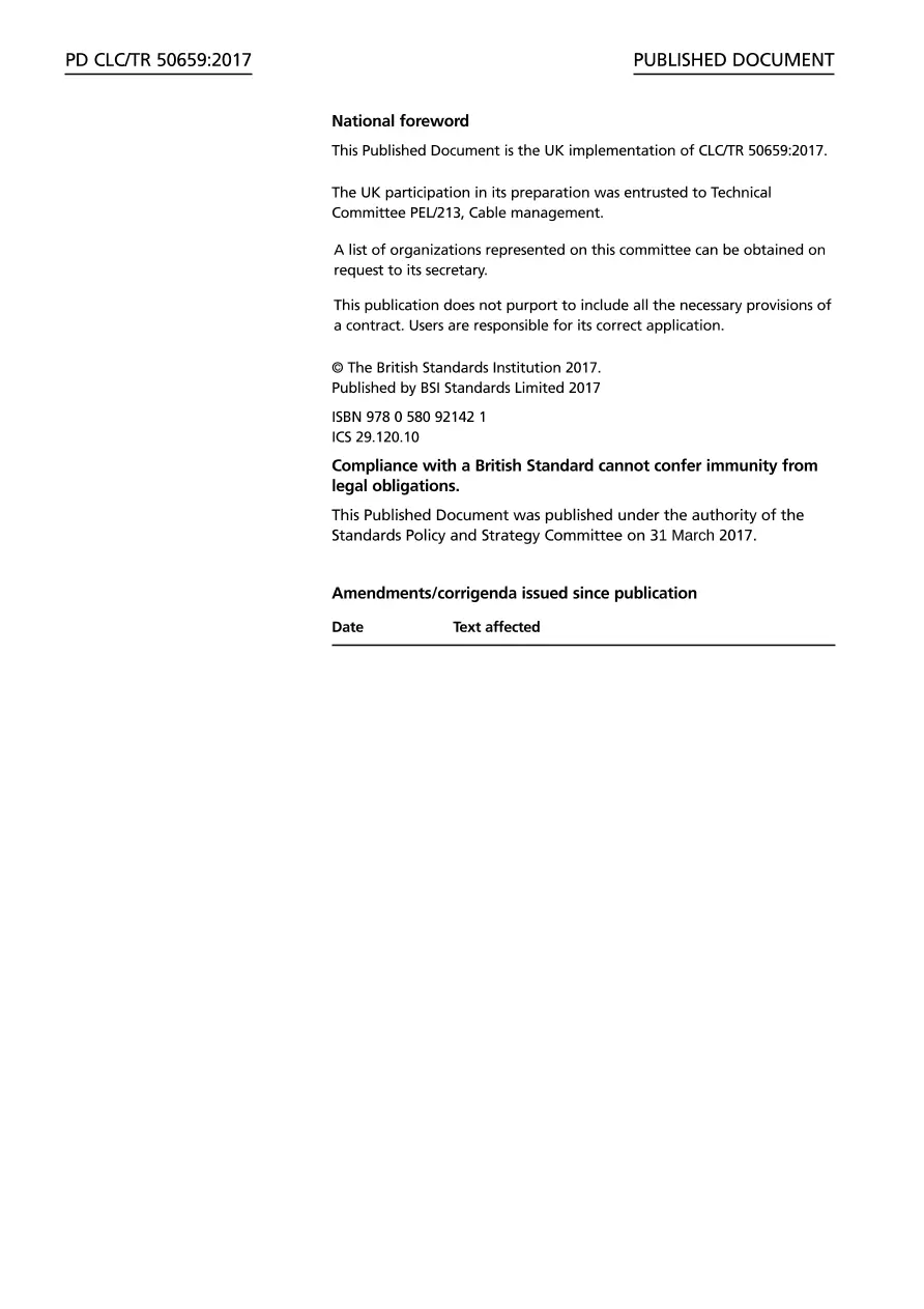 BS PD CLC/TR 50659:2017 BS PD CLC/TR 50659:2017 pdf