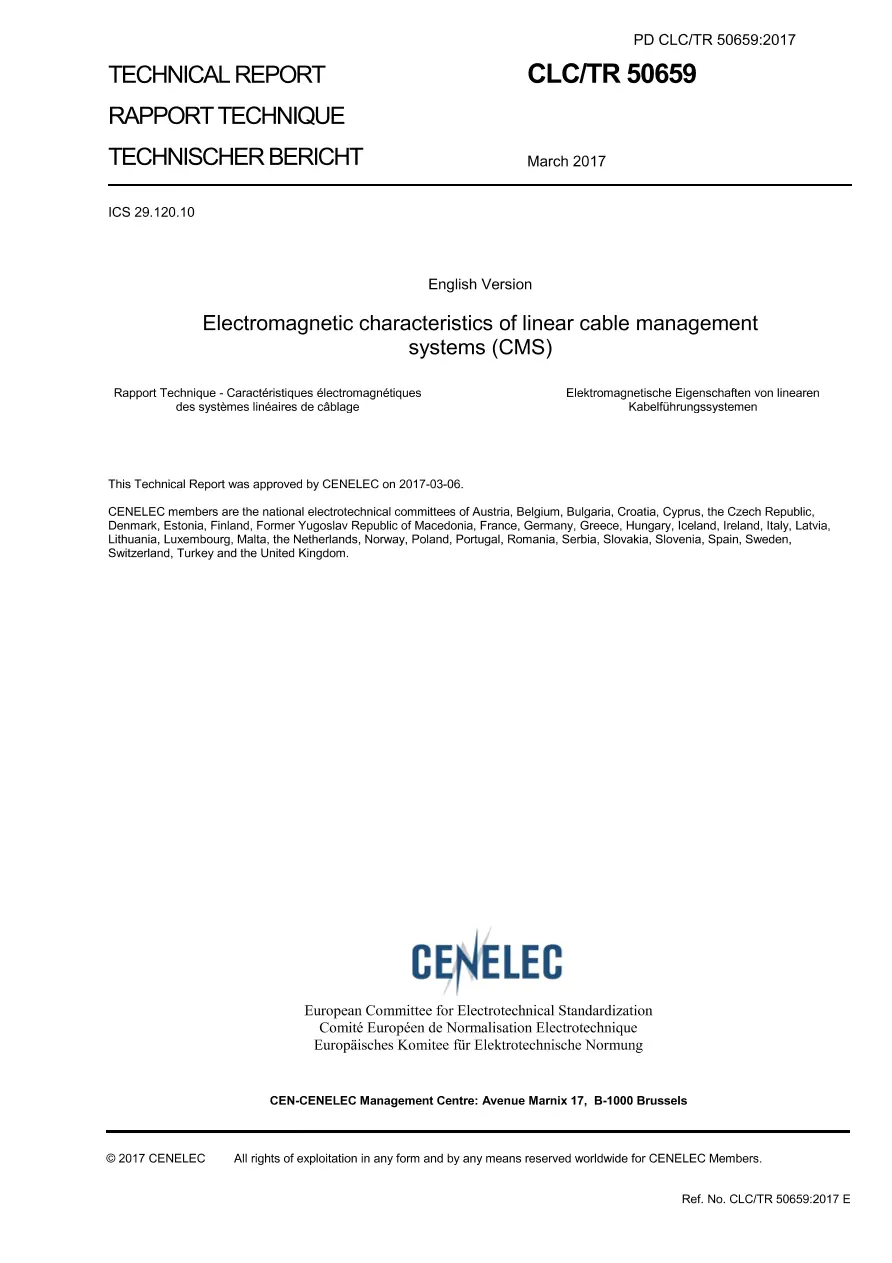 BS PD CLC/TR 50659:2017 BS PD CLC/TR 50659:2017 pdf