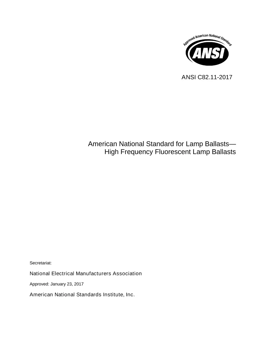 ANSI C82.11-2017 ANSI C82.11-2017 pdf