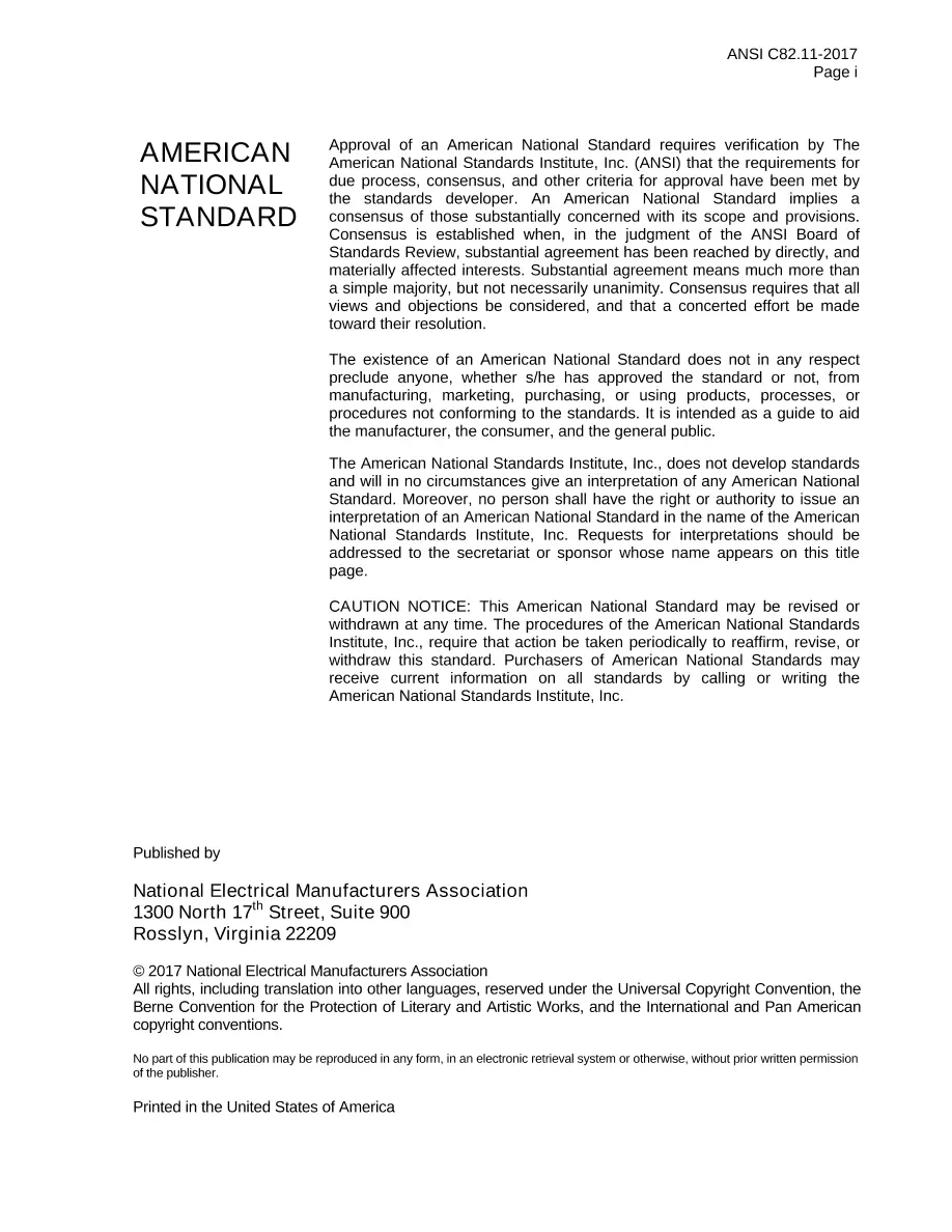 ANSI C82.11-2017 ANSI C82.11-2017 pdf