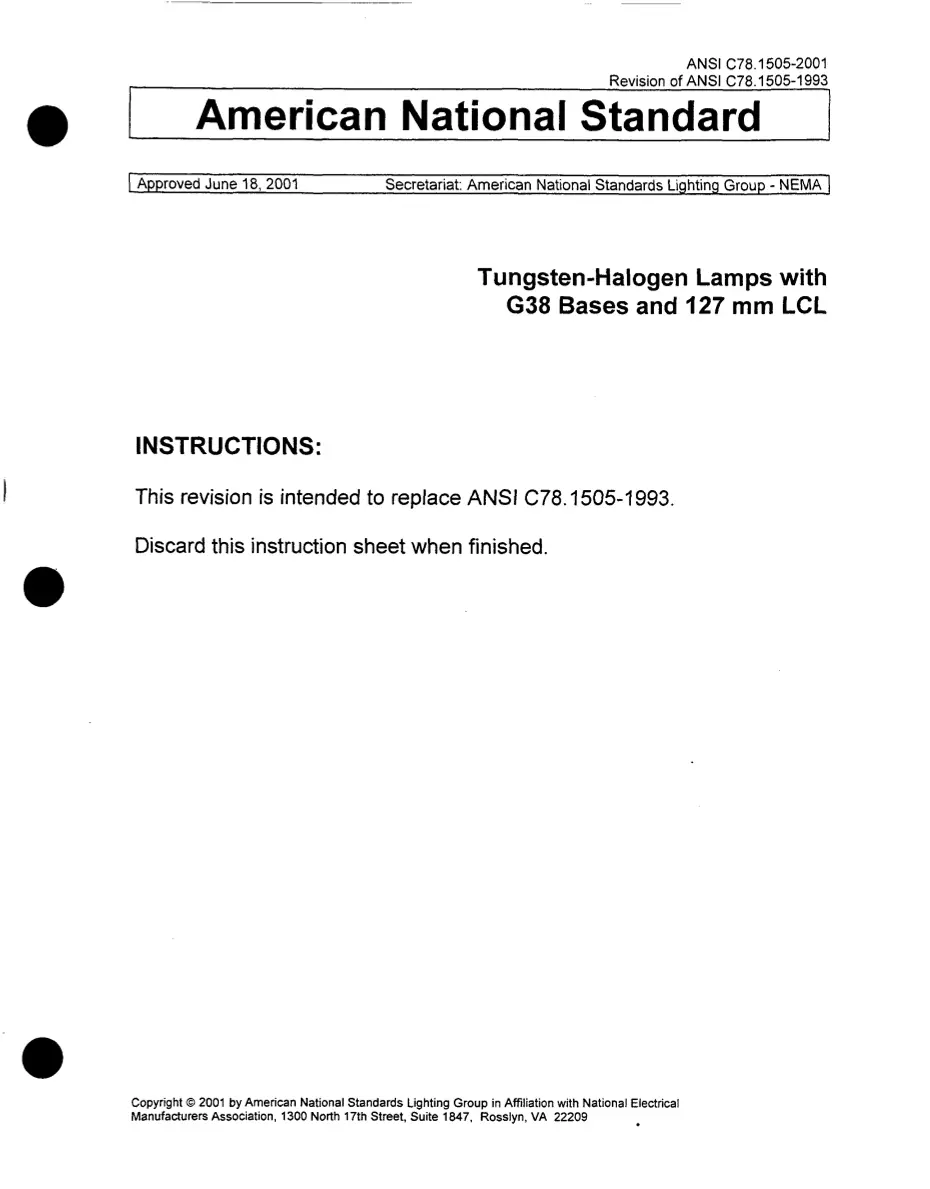 ANSI C78.1505-2001 pdf