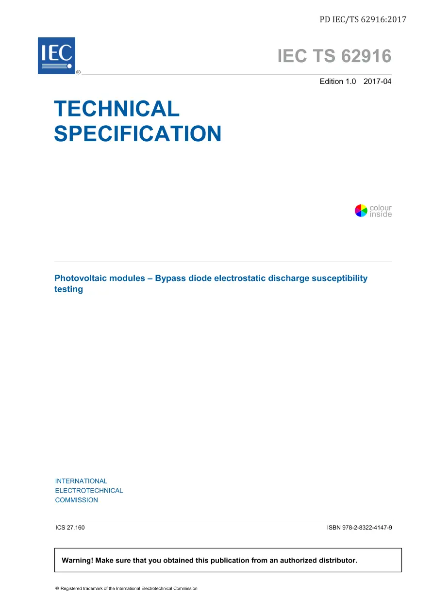 BS PD IEC/TS 62916:2017 BS PD IEC/TS 62916:2017 pdf