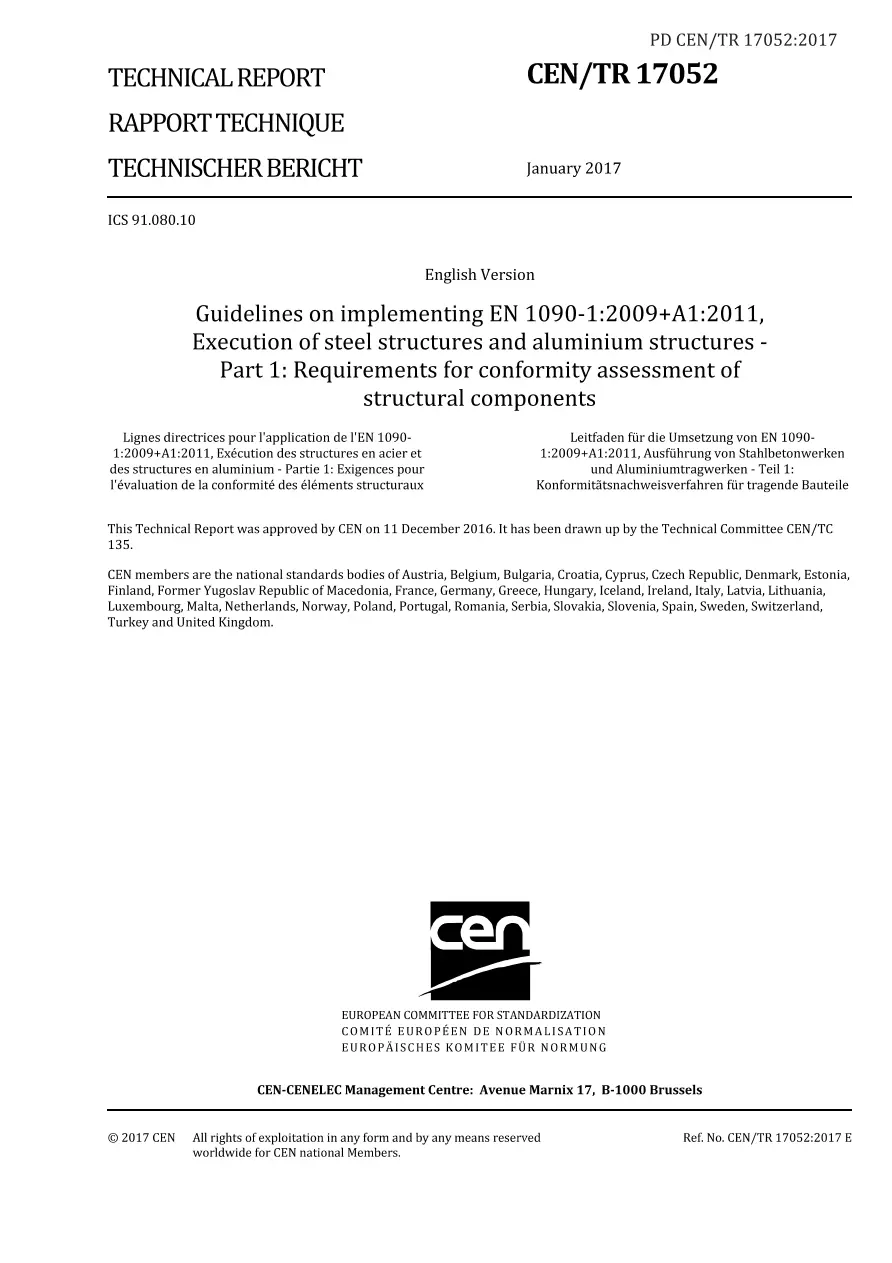 BS PD CEN/TR 17052:2017 BS PD CEN/TR 17052:2017 pdf