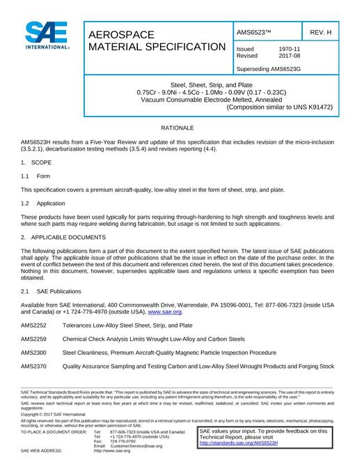 SAE AMS6523H pdf