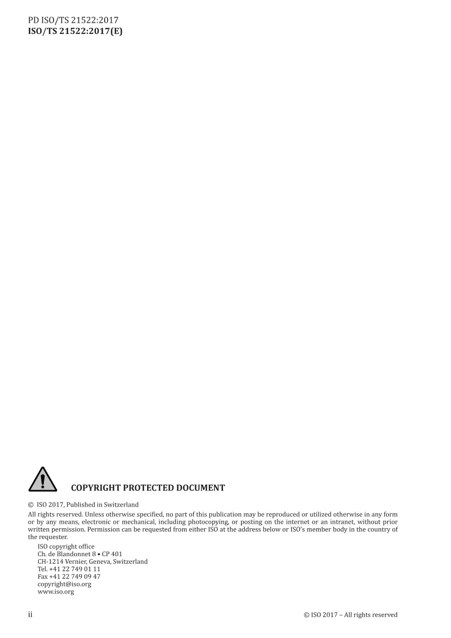 BS PD ISO/TS 21522:2017 BS PD ISO/TS 21522:2017 pdf
