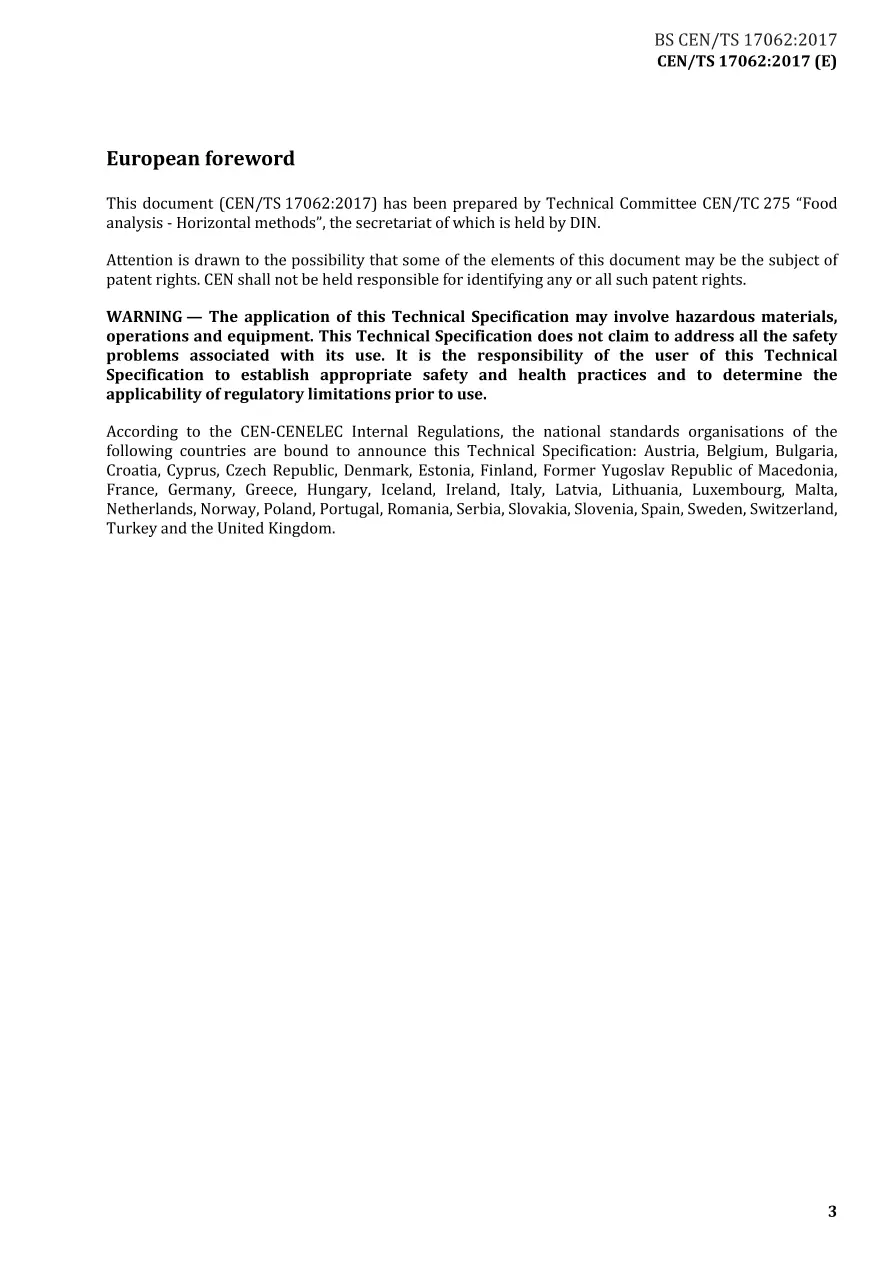 BS CEN/TS 17062:2017 BS CEN/TS 17062:2017 pdf