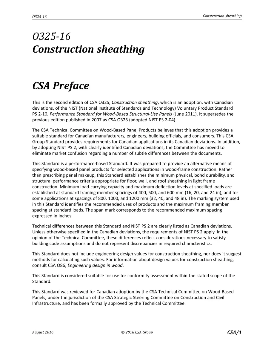 CSA O325-16 CSA O325-16 pdf