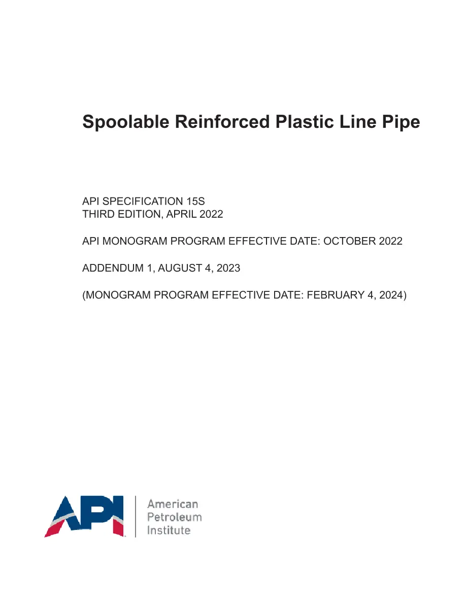 API Spec 15S Third Edition API Spec 15S Third Edition pdf