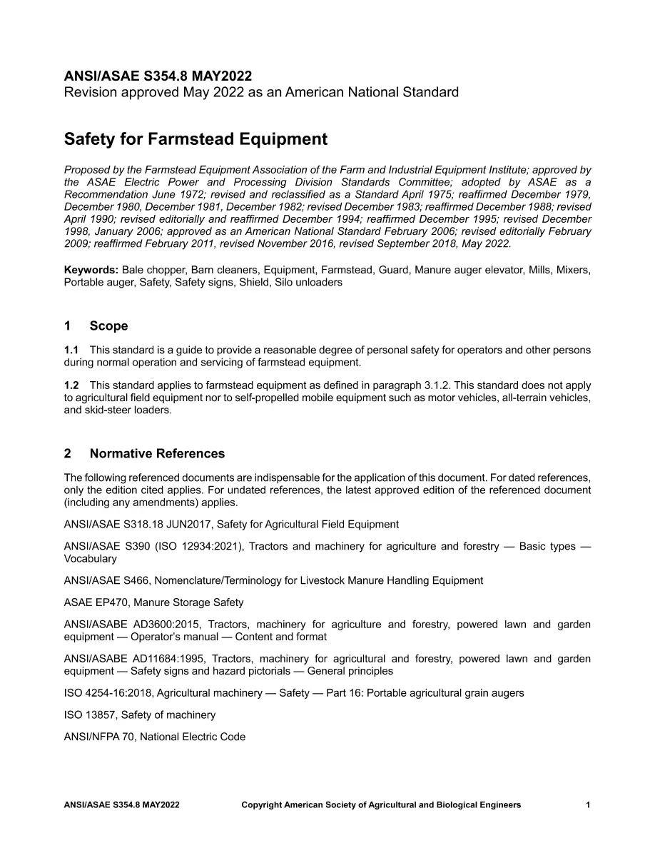 ASAE/ASABE S354.8 ASAE/ASABE S354.8 pdf