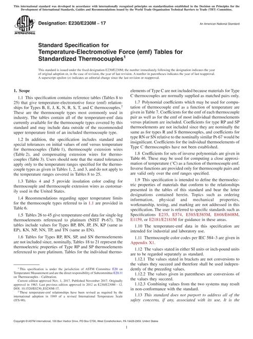 ASTM E230/E230M-17 pdf