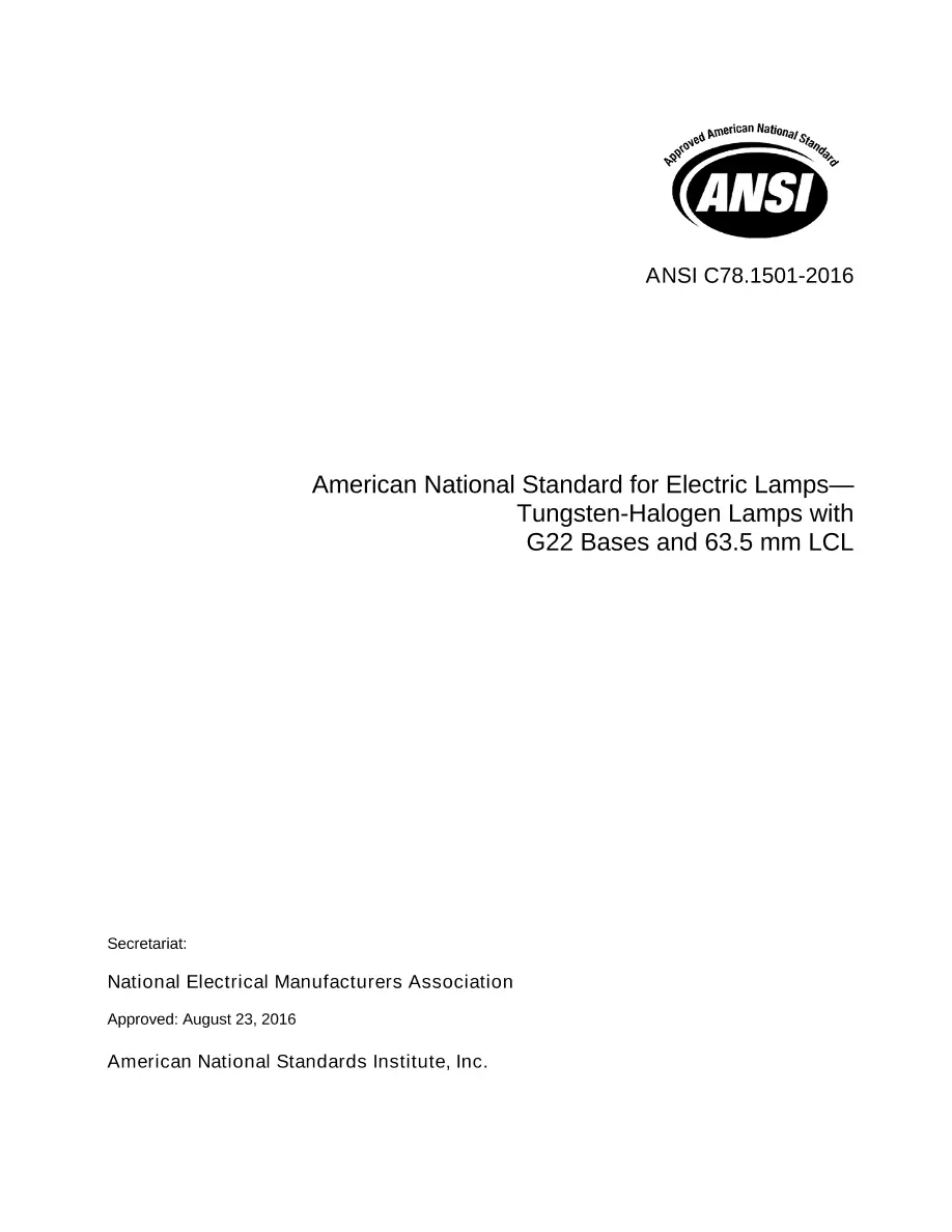 ANSI C78.1501-2016 ANSI C78.1501-2016 pdf