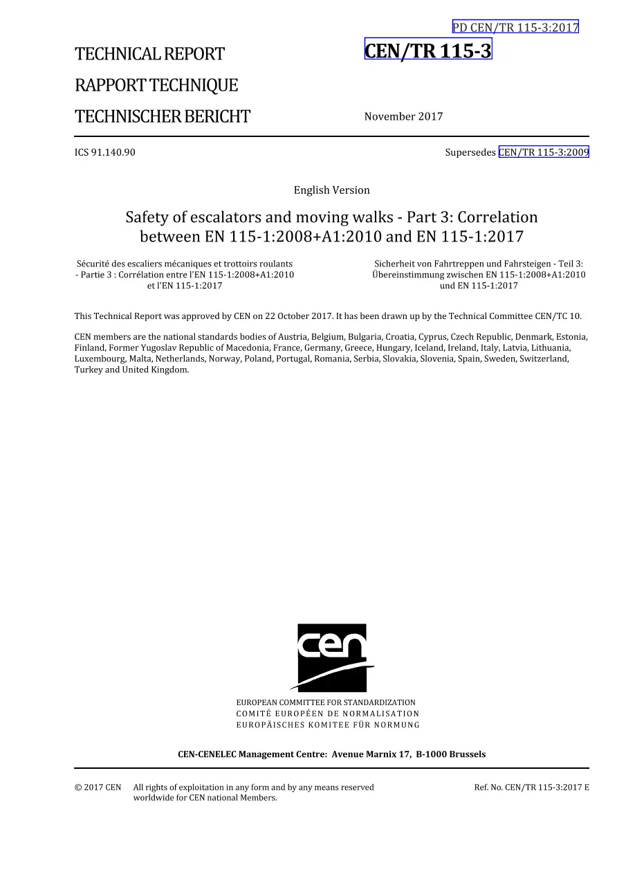 BS PD CEN/TR 115-3:2017 pdf