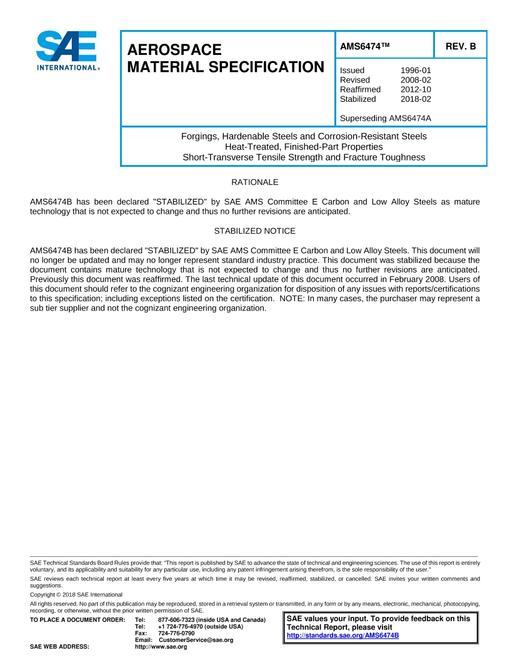 SAE AMS6474B pdf