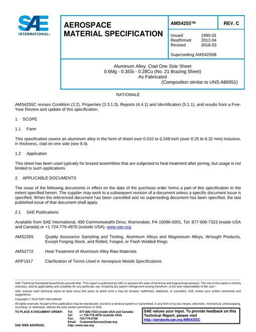 SAE AMS4255C SAE AMS4255C pdf