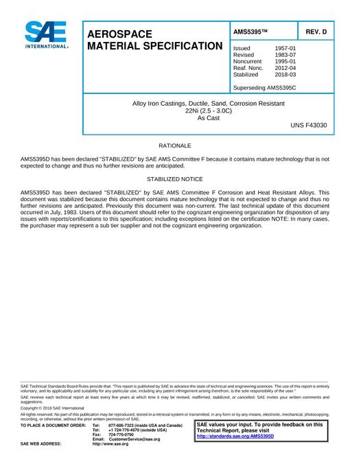 SAE AMS5395D SAE AMS5395D pdf