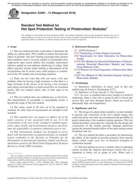 ASTM E2481-12(2018) pdf