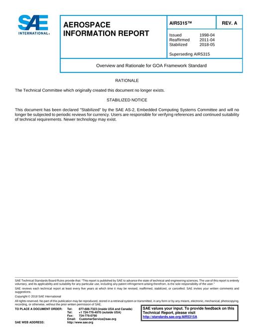 SAE AIR5315A SAE AIR5315A pdf