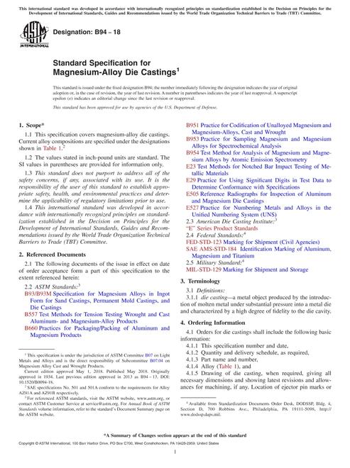 ASTM B94-18 ASTM B94-18 pdf