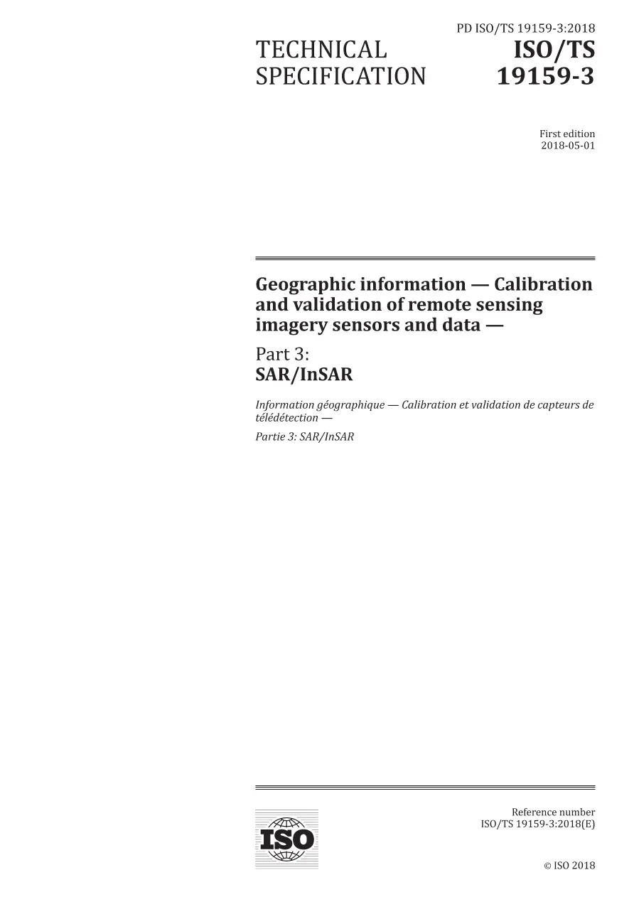 BS PD ISO/TS 19159-3:2018 BS PD ISO/TS 19159-3:2018 pdf