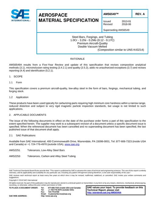 SAE AMS6549A SAE AMS6549A pdf