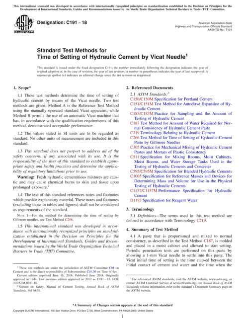 ASTM C191-18 ASTM C191-18 pdf