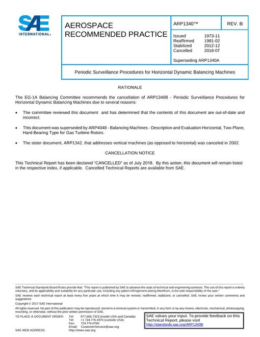 SAE ARP1340B pdf