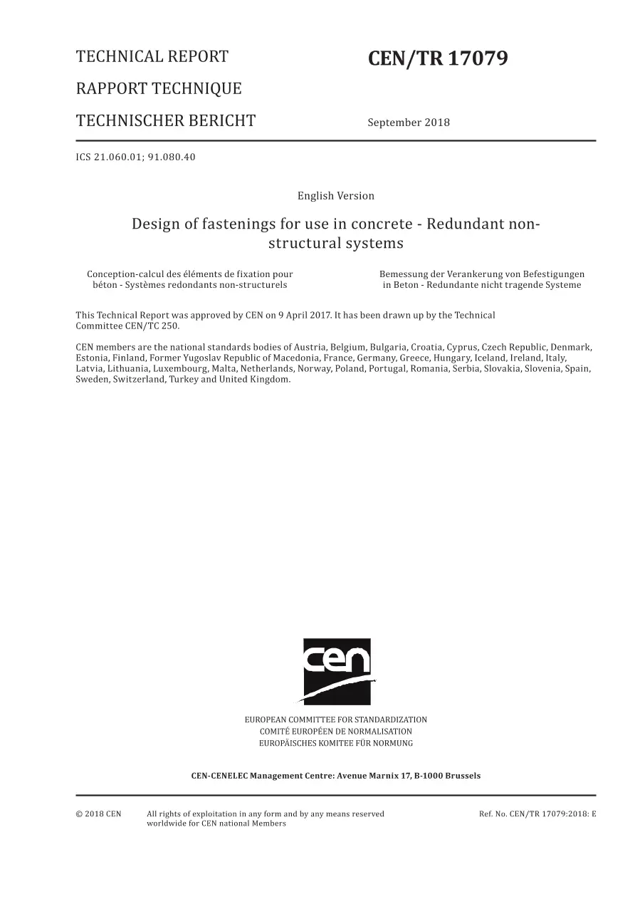 BS PD CEN/TR 17079:2018 BS PD CEN/TR 17079:2018 pdf
