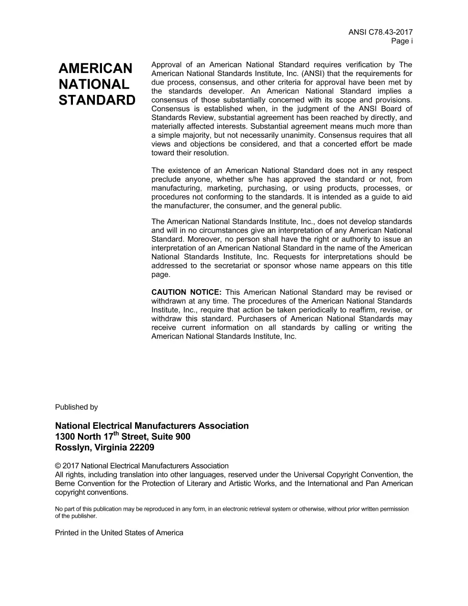 ANSI C78.43-2017 ANSI C78.43-2017 pdf