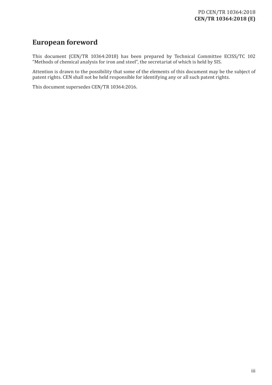BS PD CEN/TR 10364:2018 BS PD CEN/TR 10364:2018 pdf