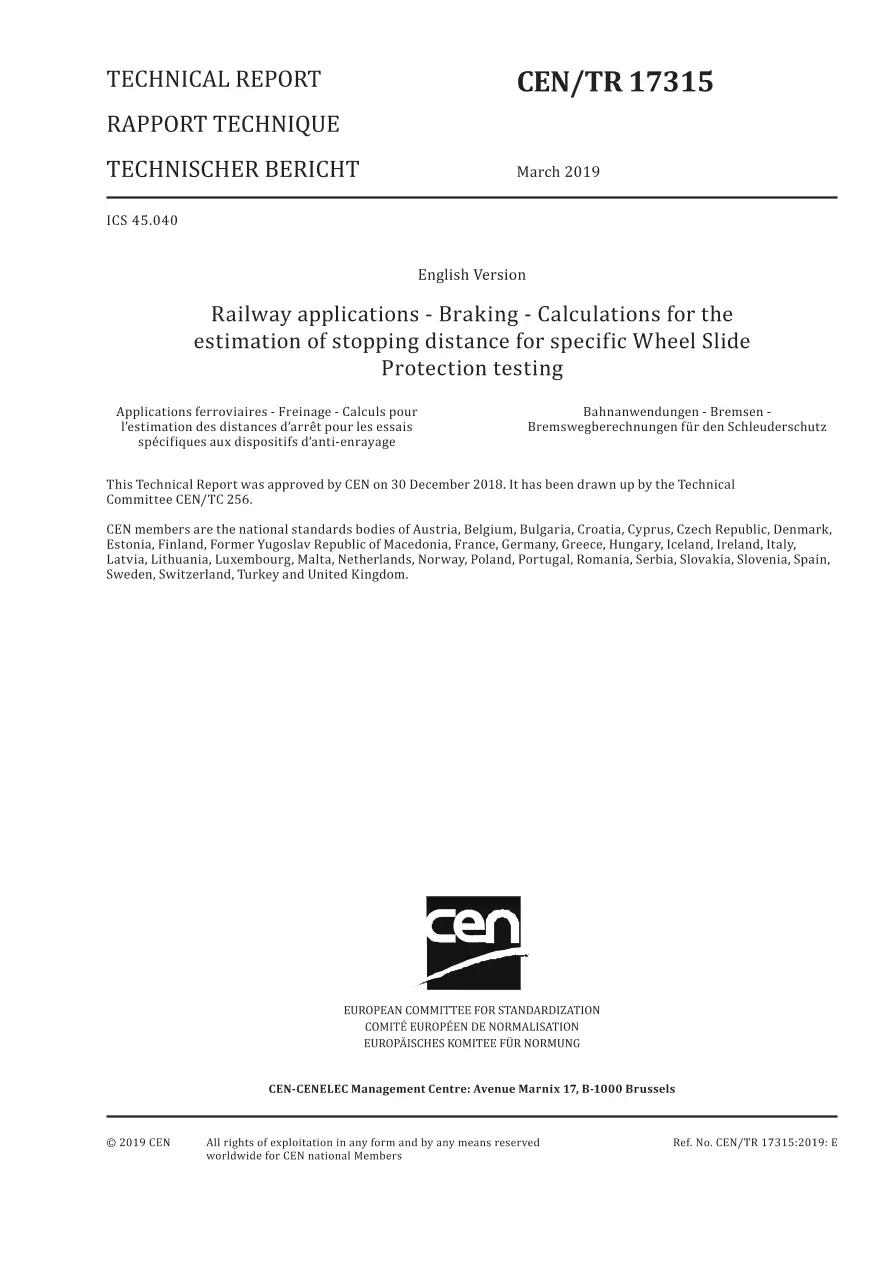 BS PD CEN/TR 17315:2019 pdf