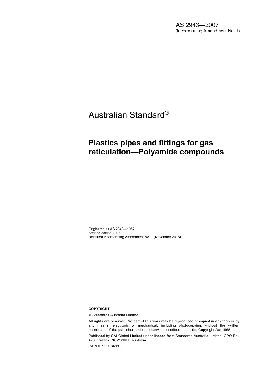AS 2943-2007 AS 2943-2007 pdf