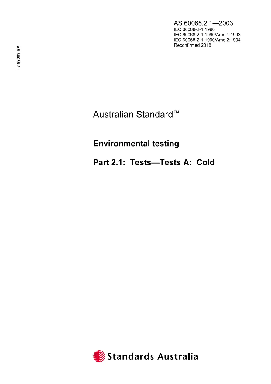 AS 60068.2.1-2003 pdf