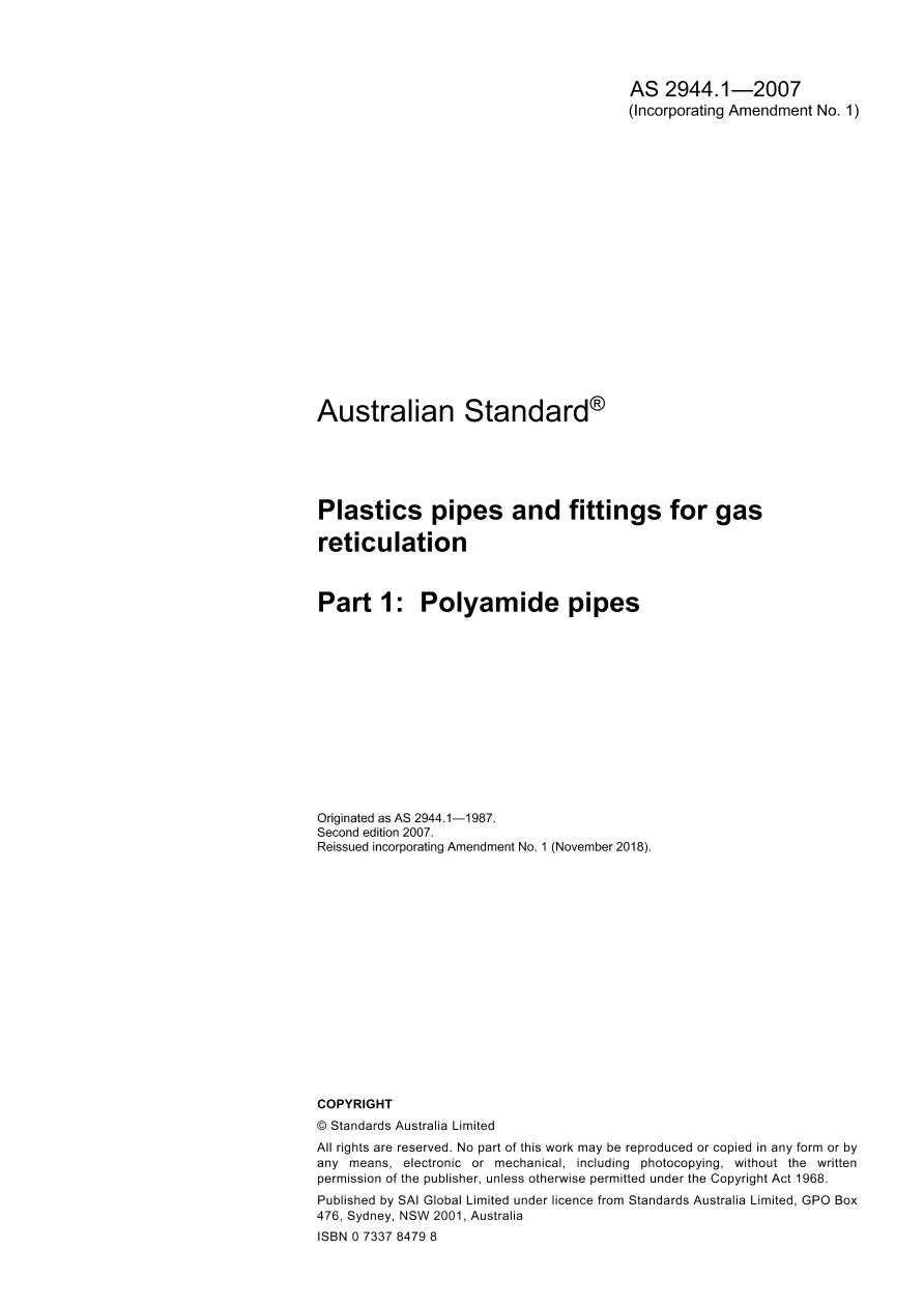 AS 2944.1-2007 AS 2944.1-2007 pdf