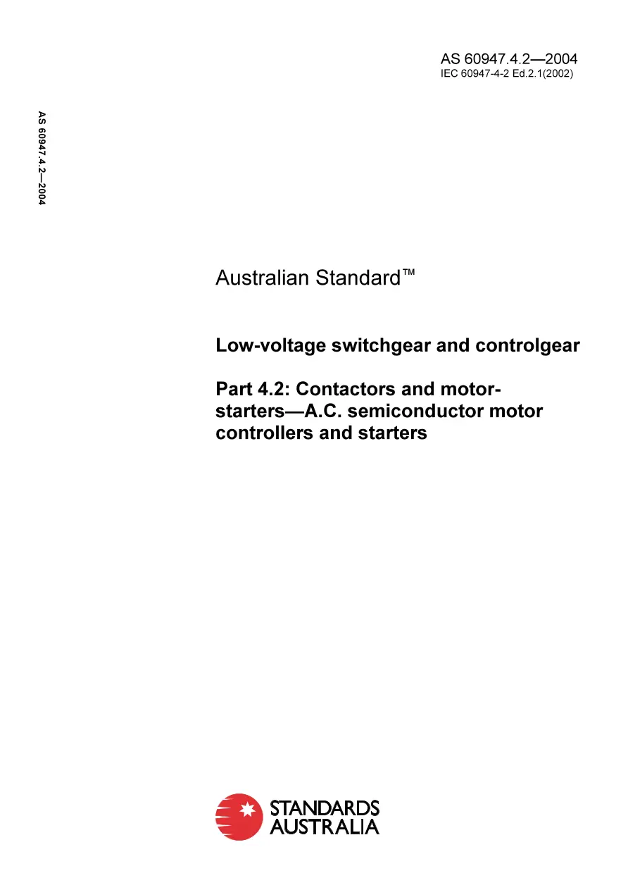 AS 60947.4.2-2004 pdf