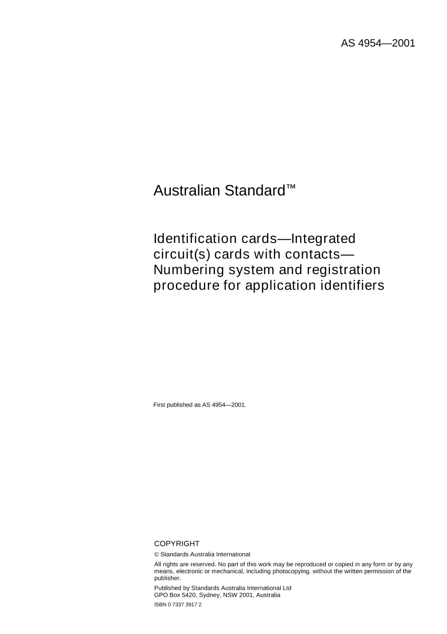 AS 4954-2001 AS 4954-2001 pdf