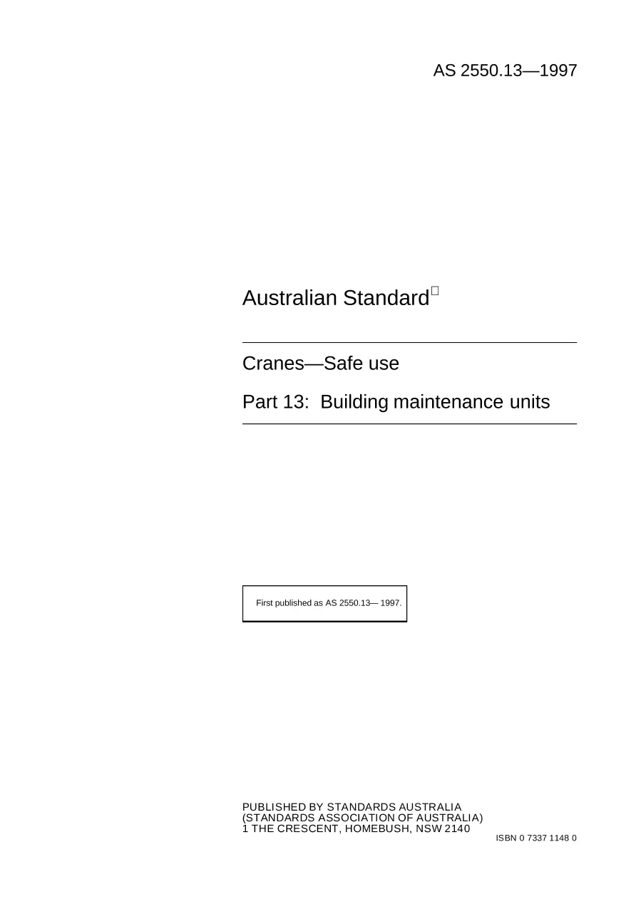 AS 2550.13-1997 pdf