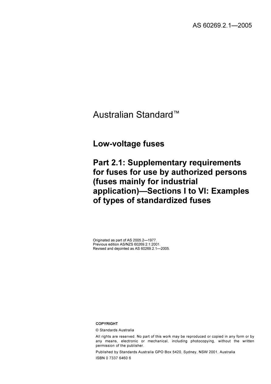 AS 60269.2.1-2005 AS 60269.2.1-2005 pdf