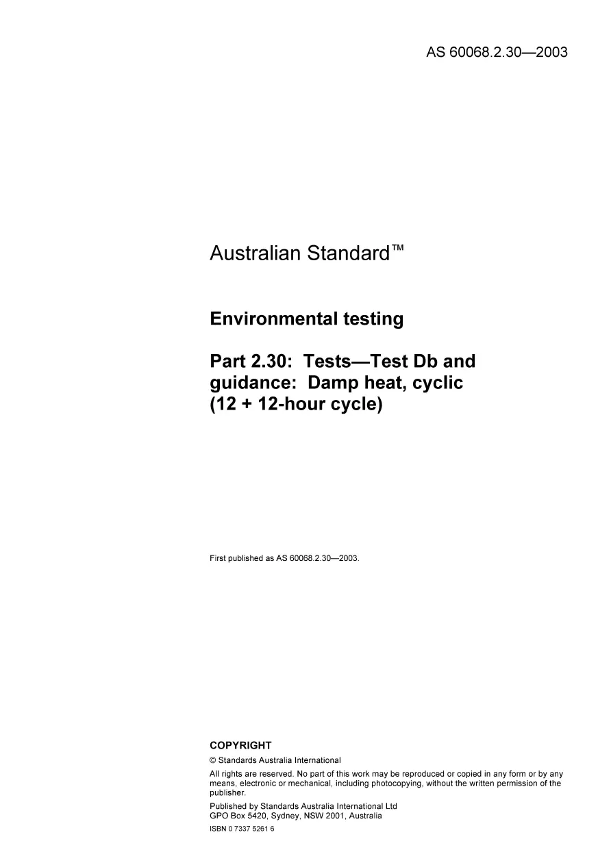 AS 60068.2.30-2003 pdf