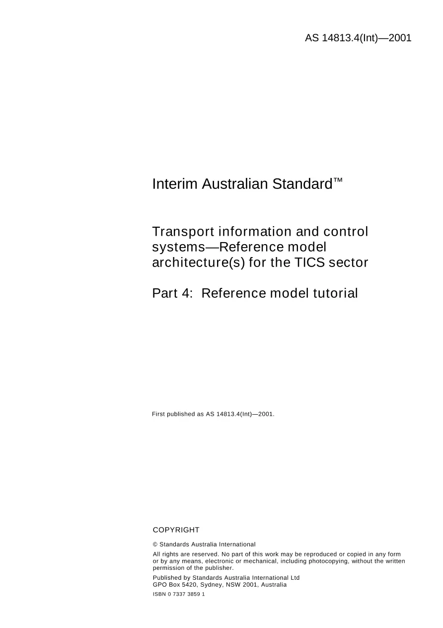 AS 14813.4(INT)-2001 pdf